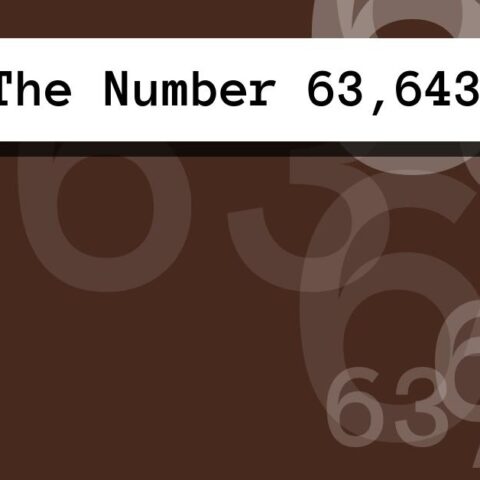 About The Number 63,643
