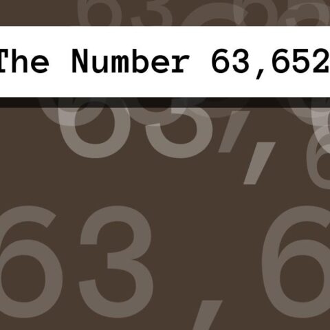 About The Number 63,652