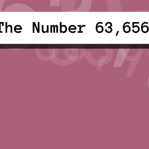About The Number 63,656