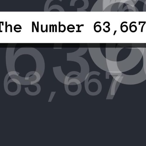 About The Number 63,667