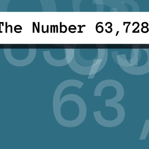About The Number 63,728