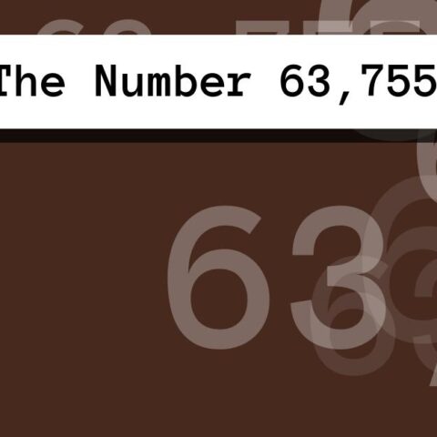 About The Number 63,755