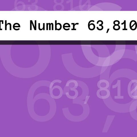 About The Number 63,810