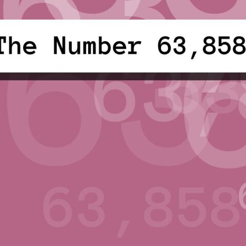 About The Number 63,858