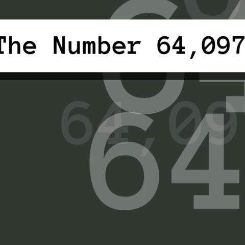 About The Number 64,097