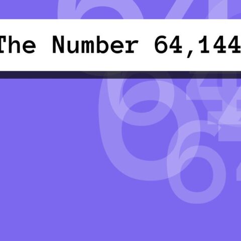 About The Number 64,144