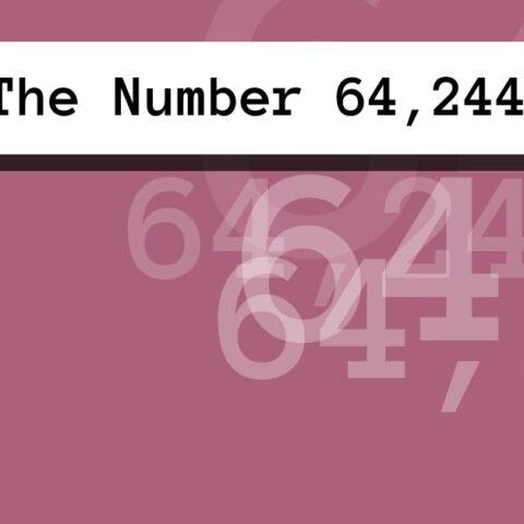 About The Number 64,244