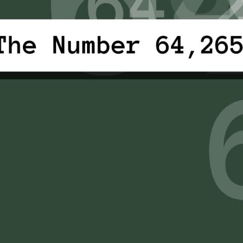 About The Number 64,265