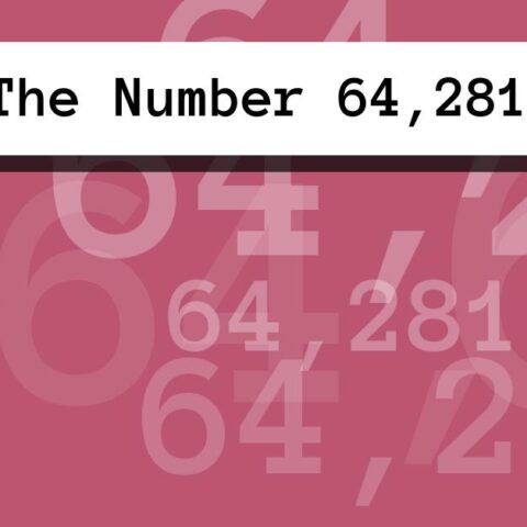 About The Number 64,281