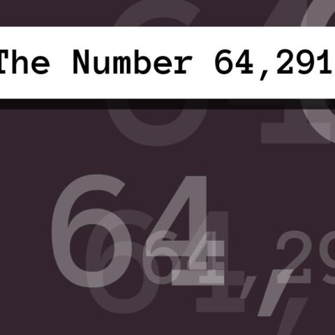 About The Number 64,291