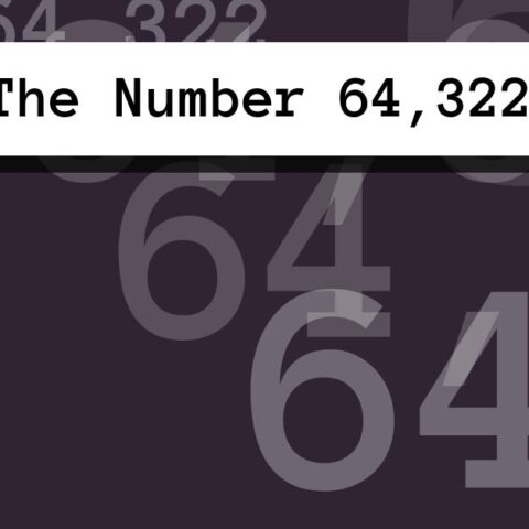 About The Number 64,322