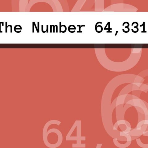 About The Number 64,331