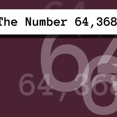 About The Number 64,368