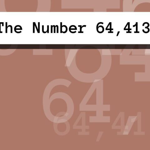 About The Number 64,413