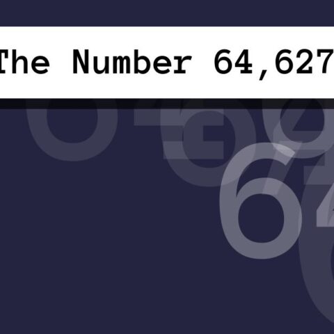 About The Number 64,627