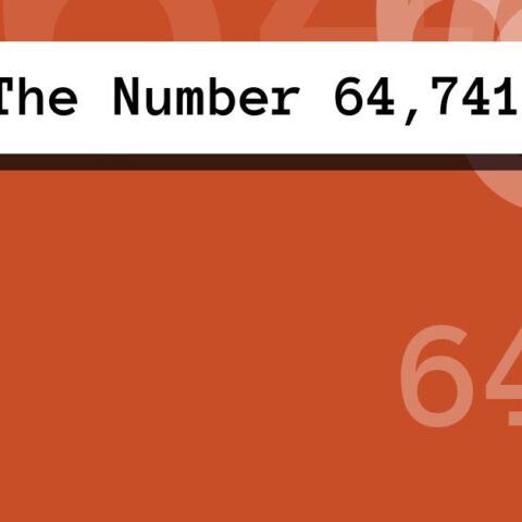 About The Number 64,741