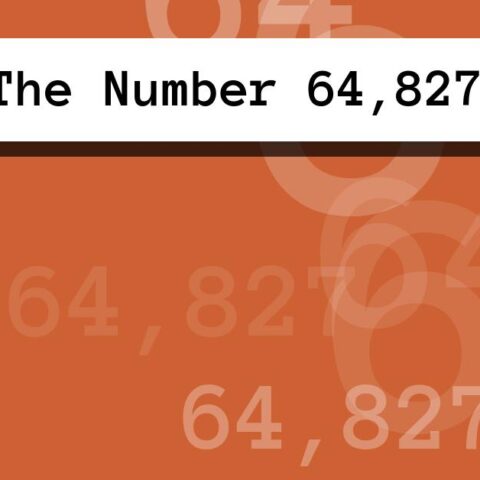 About The Number 64,827