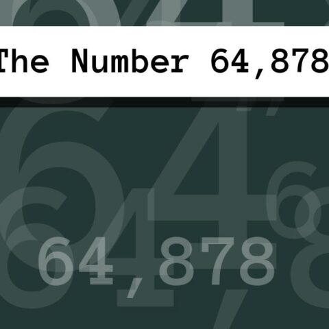 About The Number 64,878