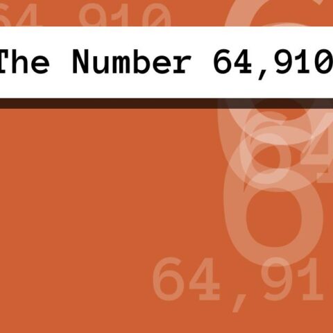 About The Number 64,910
