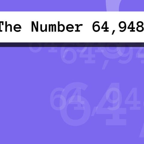 About The Number 64,948