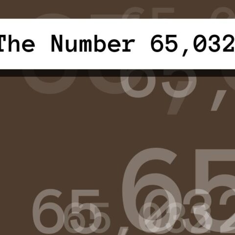 About The Number 65,032