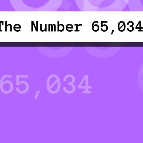 About The Number 65,034