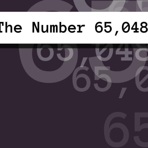 About The Number 65,048