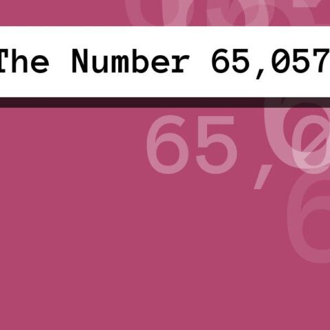 About The Number 65,057