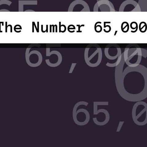 About The Number 65,090