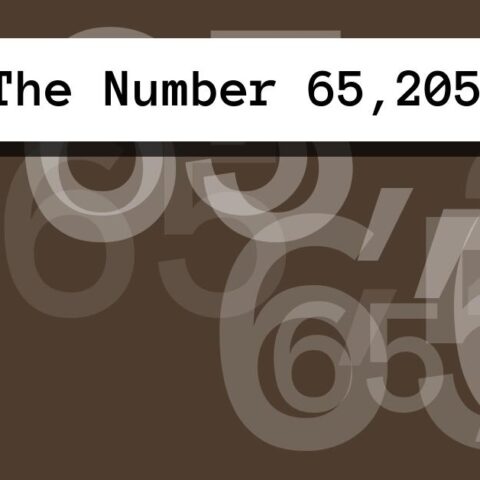 About The Number 65,205
