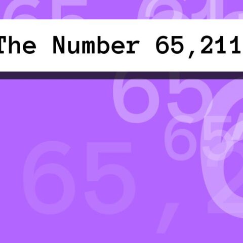 About The Number 65,211