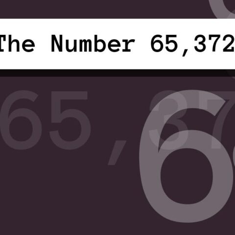 About The Number 65,372