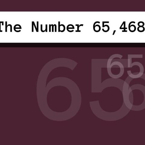 About The Number 65,468