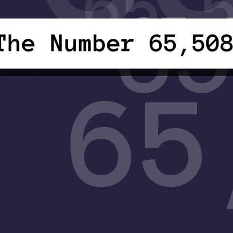 About The Number 65,508