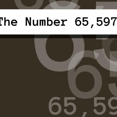 About The Number 65,597
