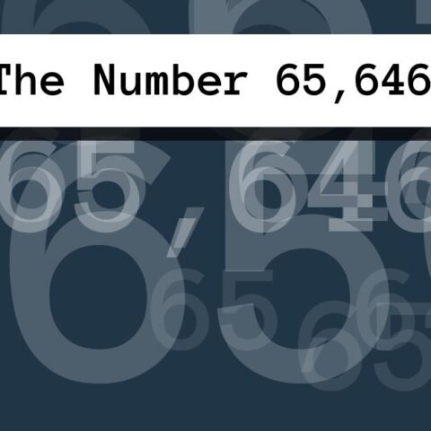 About The Number 65,646