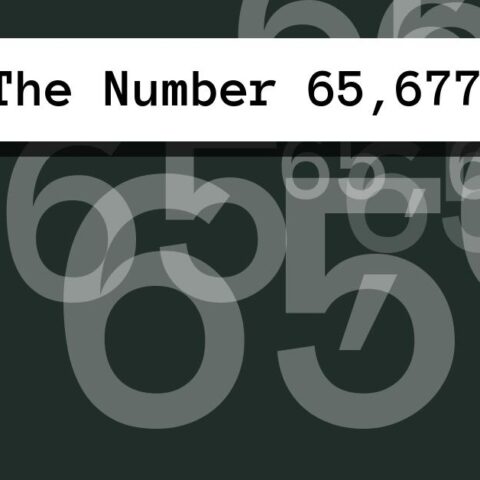About The Number 65,677