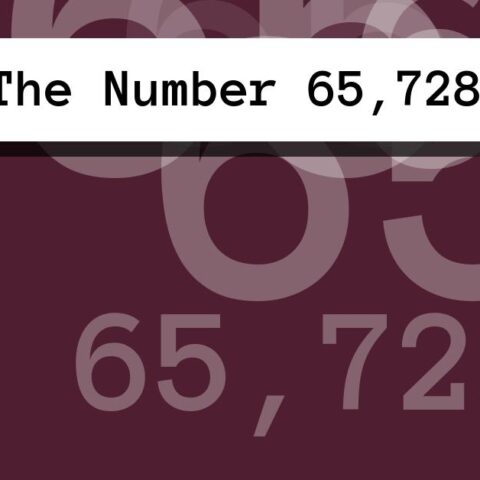 About The Number 65,728
