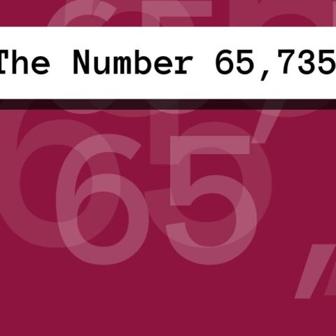 About The Number 65,735