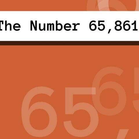About The Number 65,861