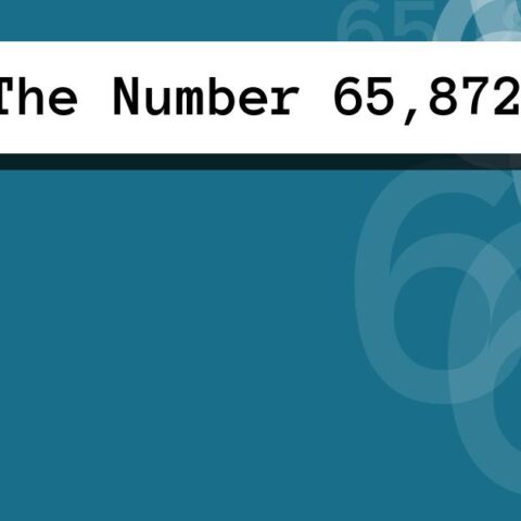 About The Number 65,872