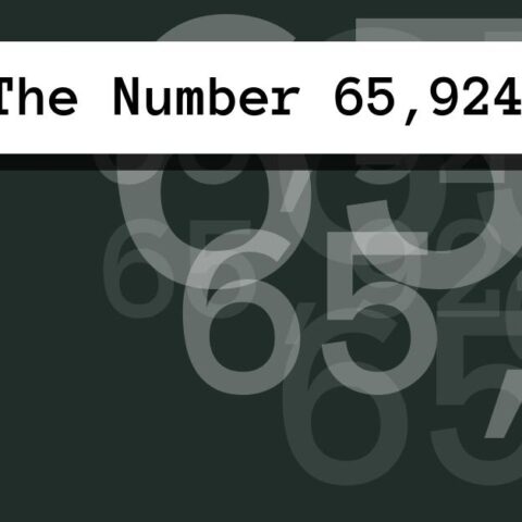 About The Number 65,924