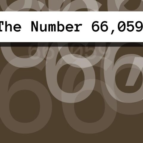 About The Number 66,059