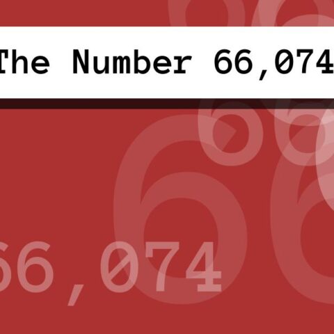 About The Number 66,074