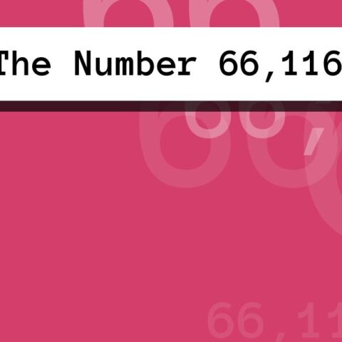 About The Number 66,116