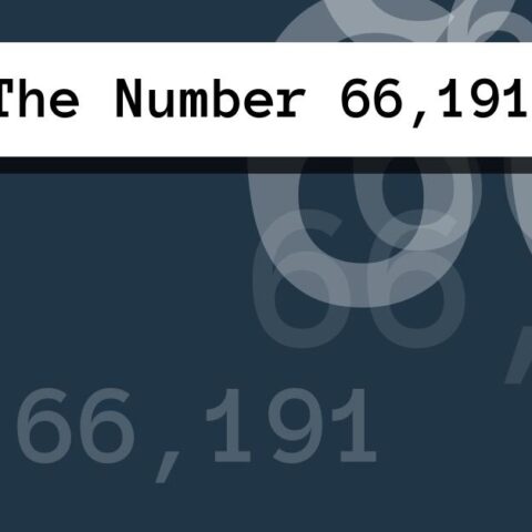 About The Number 66,191