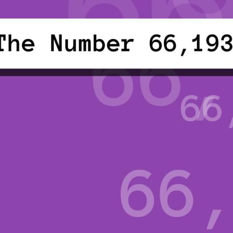 About The Number 66,193