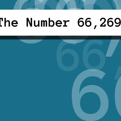 About The Number 66,269