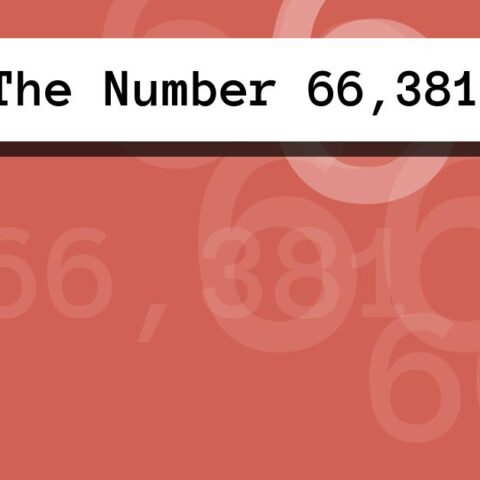 About The Number 66,381