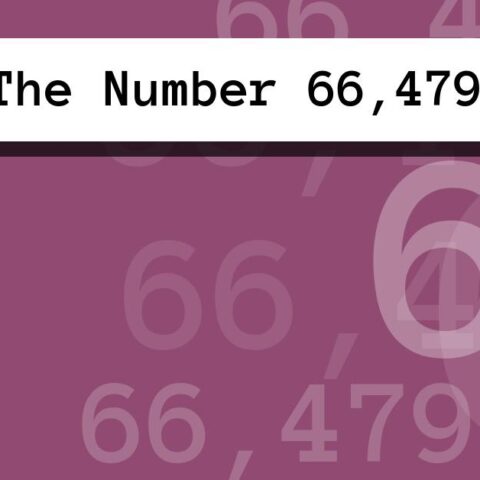 About The Number 66,479